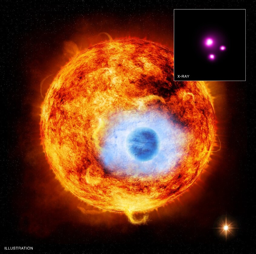 Artists impression of HD 189733b transiting in front of its parent star