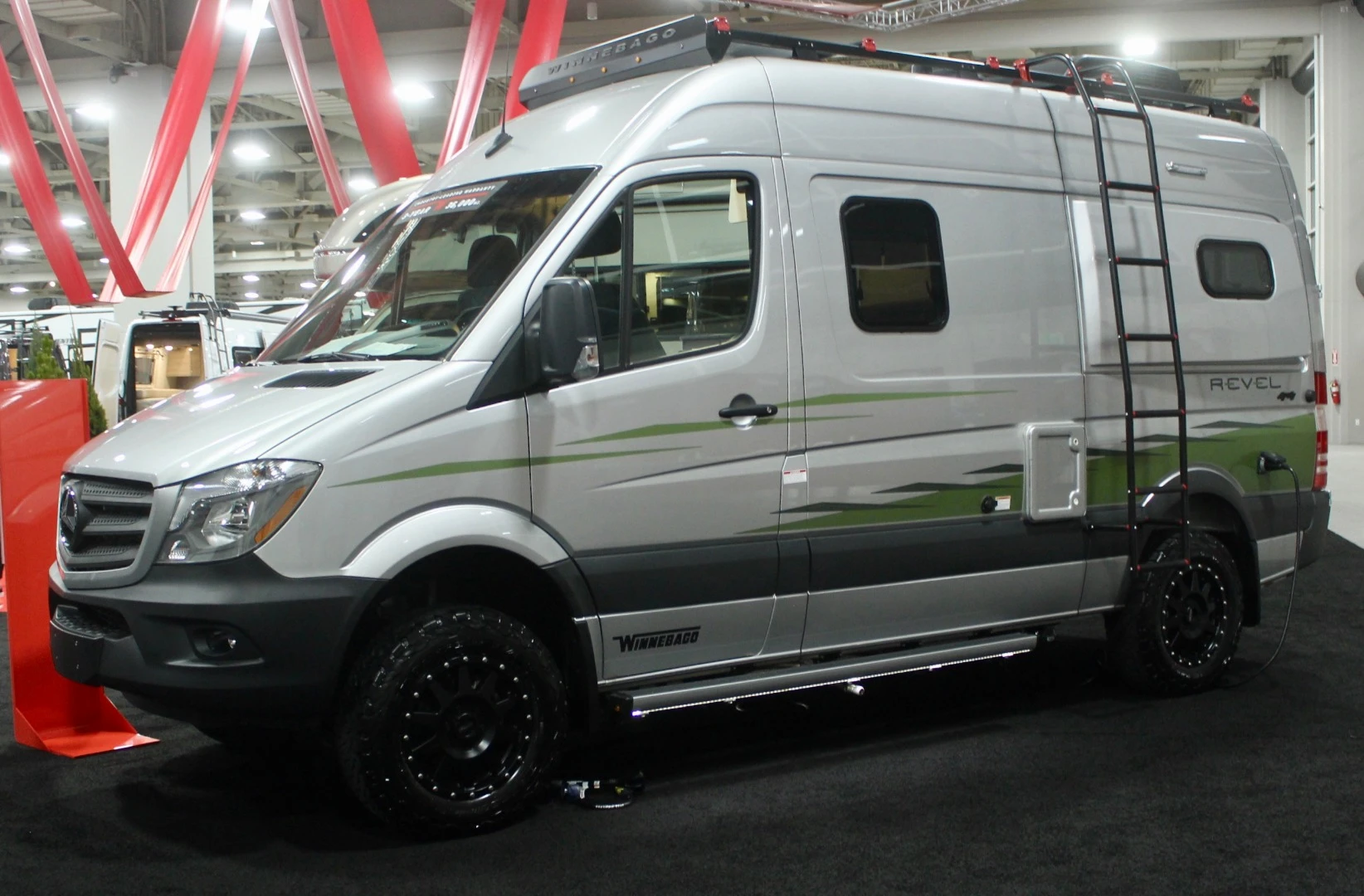 The third-gen Mercedes Sprinter 4x4 has yet to launch in the US, so for now, the Revel maintains a second-gen Sprinter base