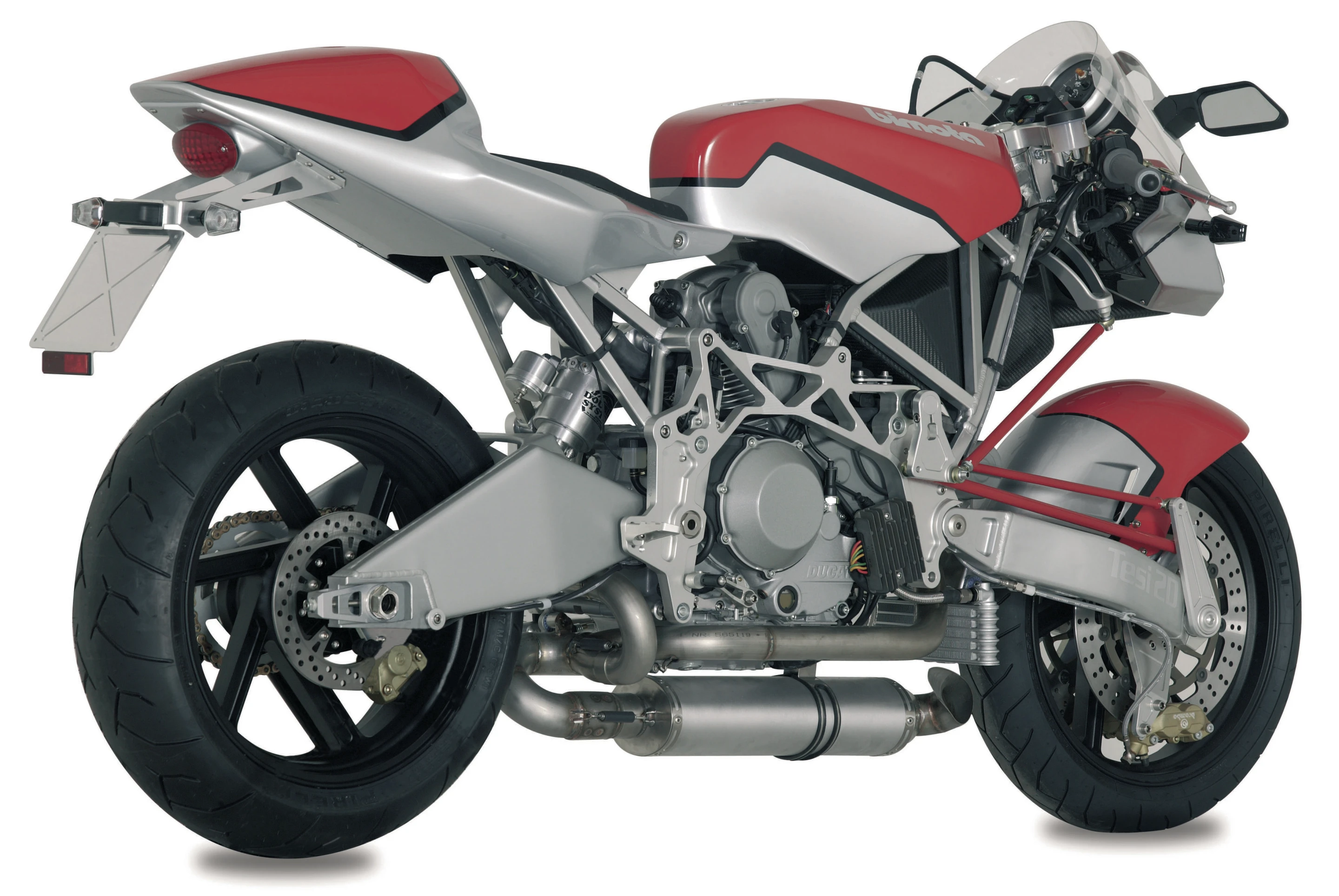 The Bimota Tesi 2D is closely related to the Vyrus