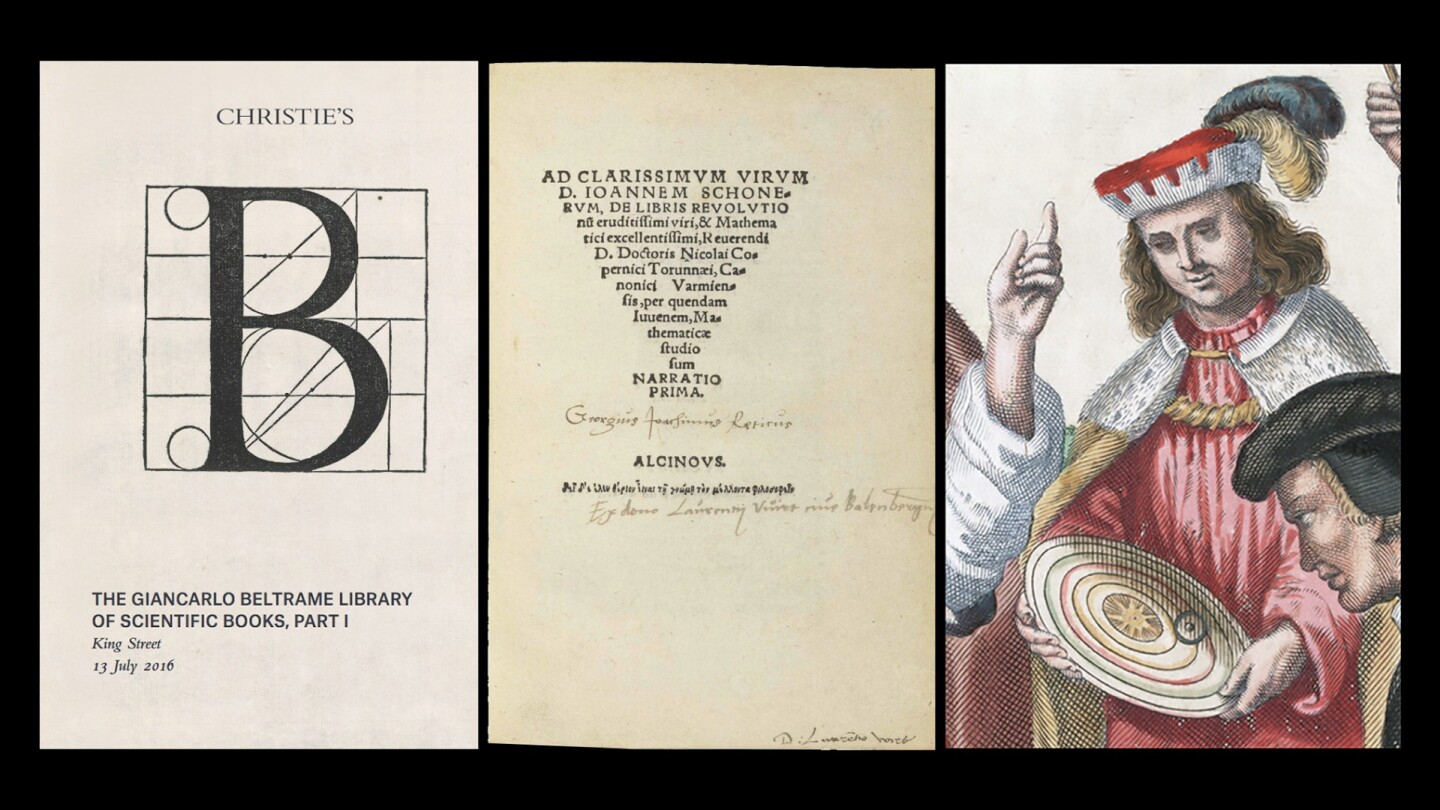 As we predicted in our preview of this lot when it came to auction, this copy of De Libris Revolutionum Eruditissimi Viridoctoris sold above its £1,200,000 – £1,800,000 estimate as it is exceedingly rare and the last time a copy came to auction was at a Sotheby's New York auction in November 1989. In the end, it fetched £1,818,500 ($2,402,292), which is somewhat ironic as the book is the work of Georg Joachim Rheticus, and is based on his studies under Nicolaus Copernicus, the person credited with the heliocentric theory. When published in 1540, this book provided the momentum needed for Copernicus to finally have his landmark De Revolutionibus Orbium Coelestium published in 1543. The irony comes from the fact that this book sold for more than the most valuable first edition copy of his master's master work which sold for $2,210,500 at a Christie's (New York) auction in June 2008.