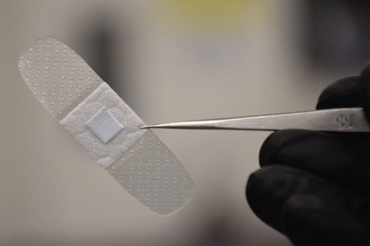 One of the "smart" bandages, which could be manufactured in a variety of shapes and sizes