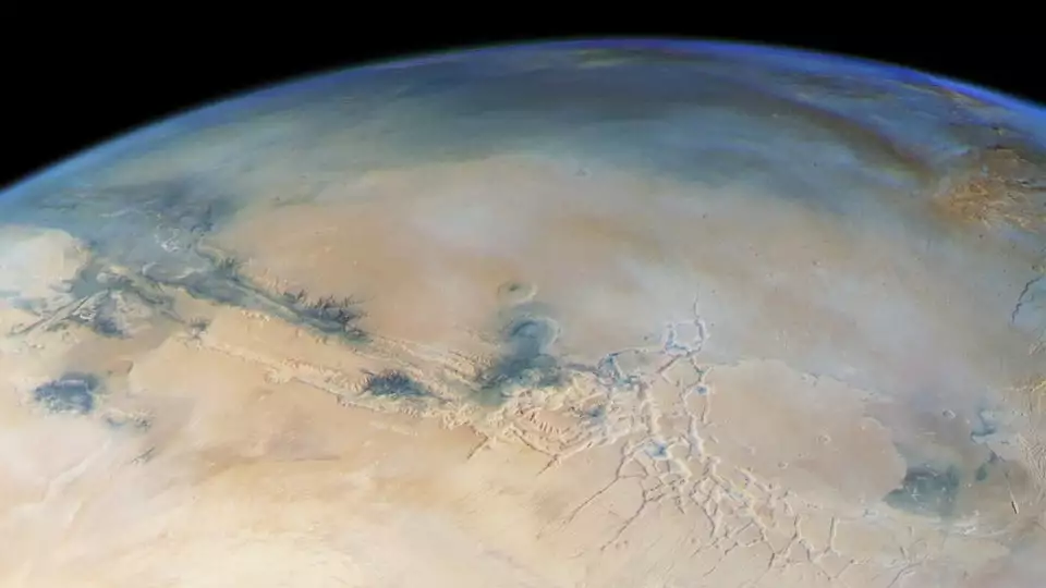 A huge liquid water lake has been found on Mars, stretching 20 km (12.4 mi) and buried beneath 1.5 km (0.9 mi) of ice at the Red Planet's south pole