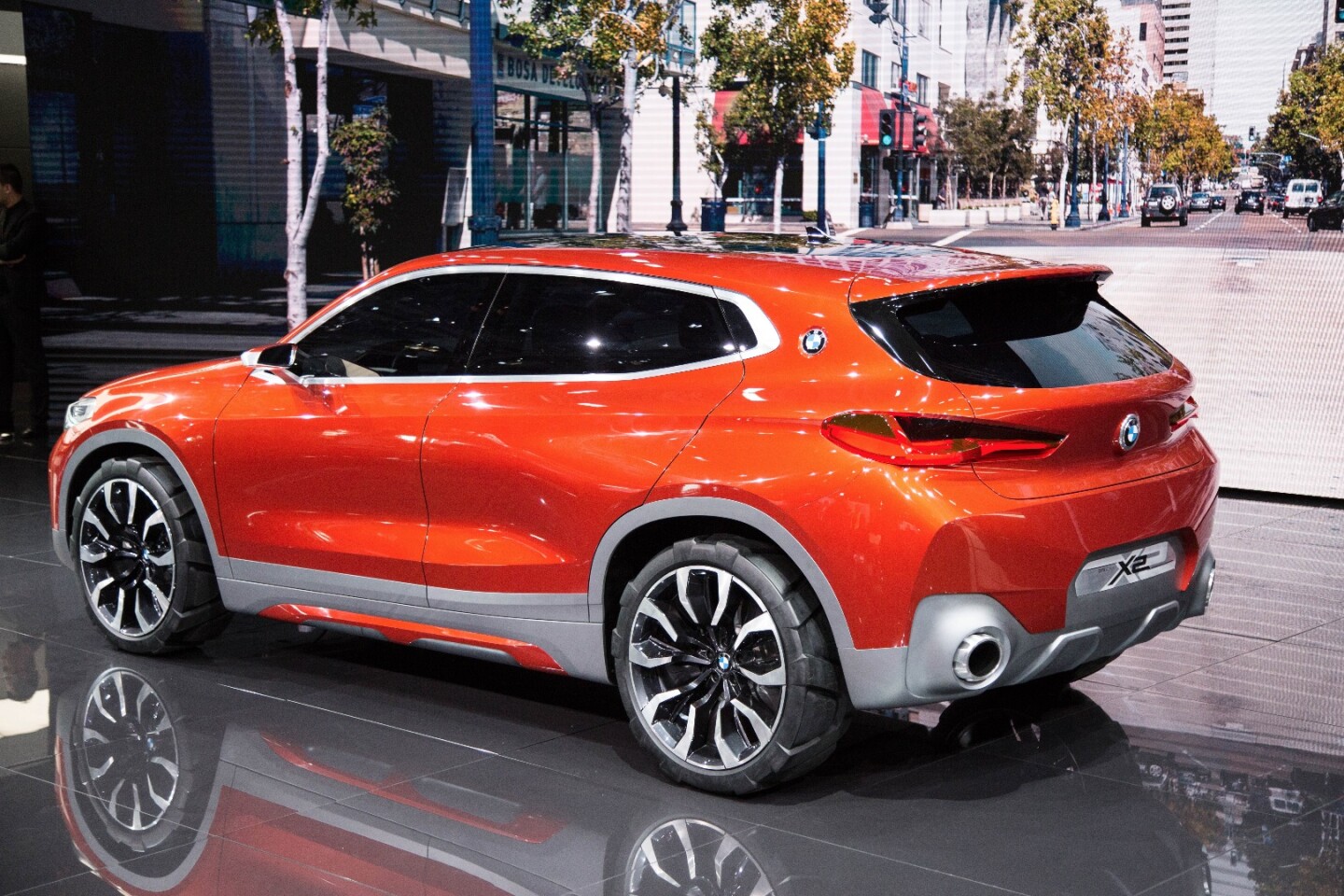 The BMW X2 Concept on the floor of the Paris Motor Show