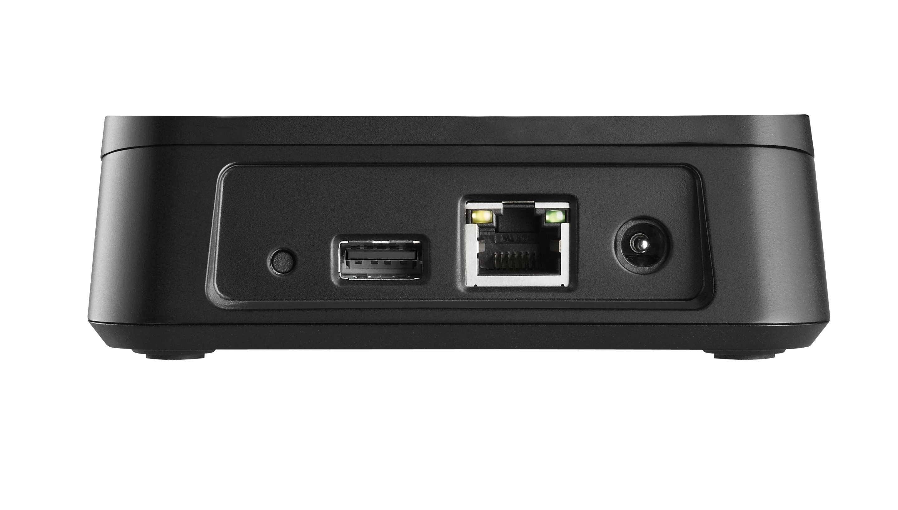 The Pogoplug Mobile device - featuring Ethernet, USB and power ports