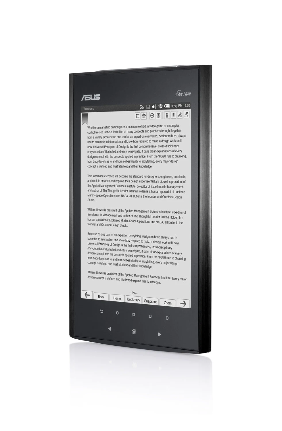 All of the usual e-Book formats are supported