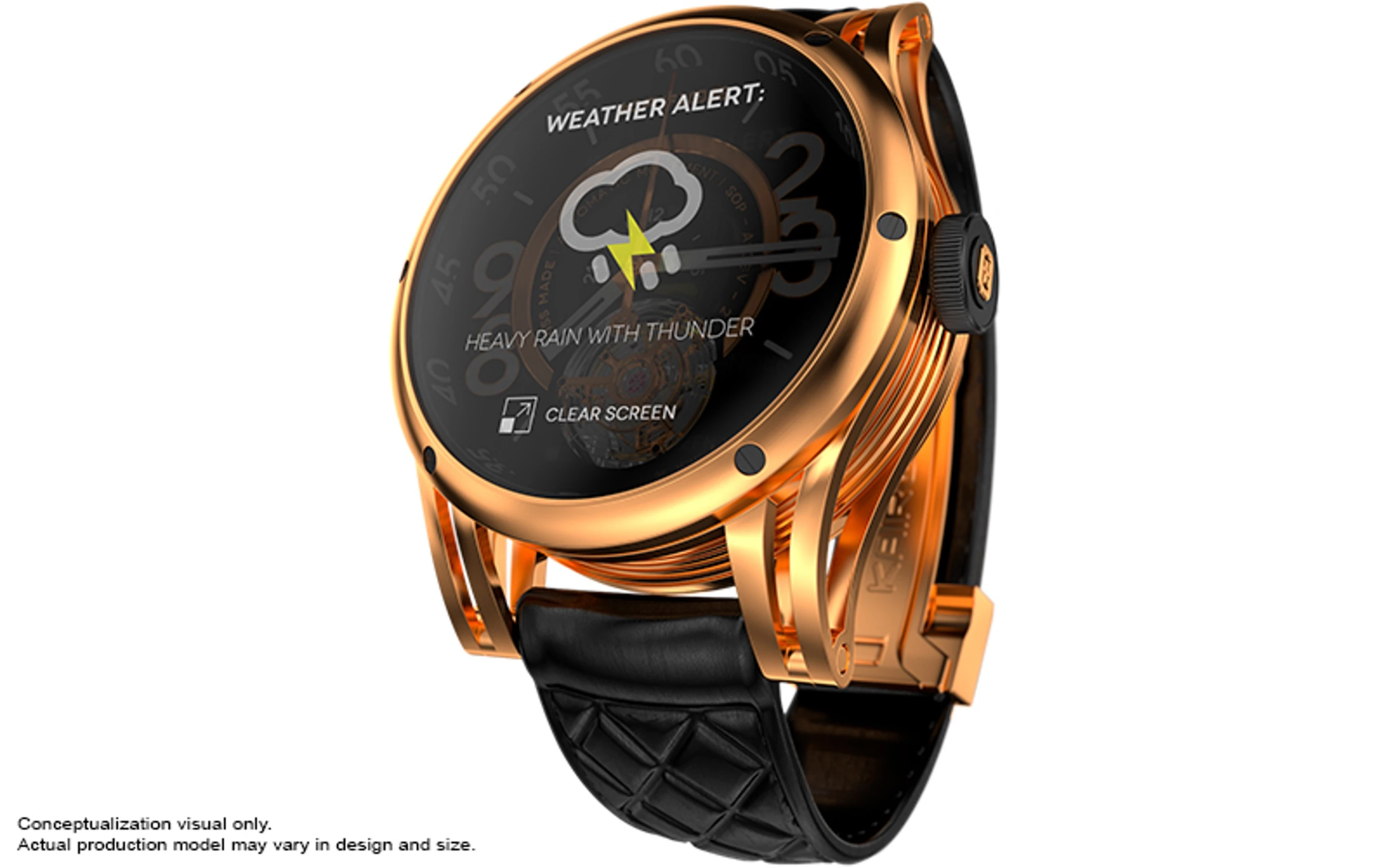 The SSW 158_G showing weather alert
