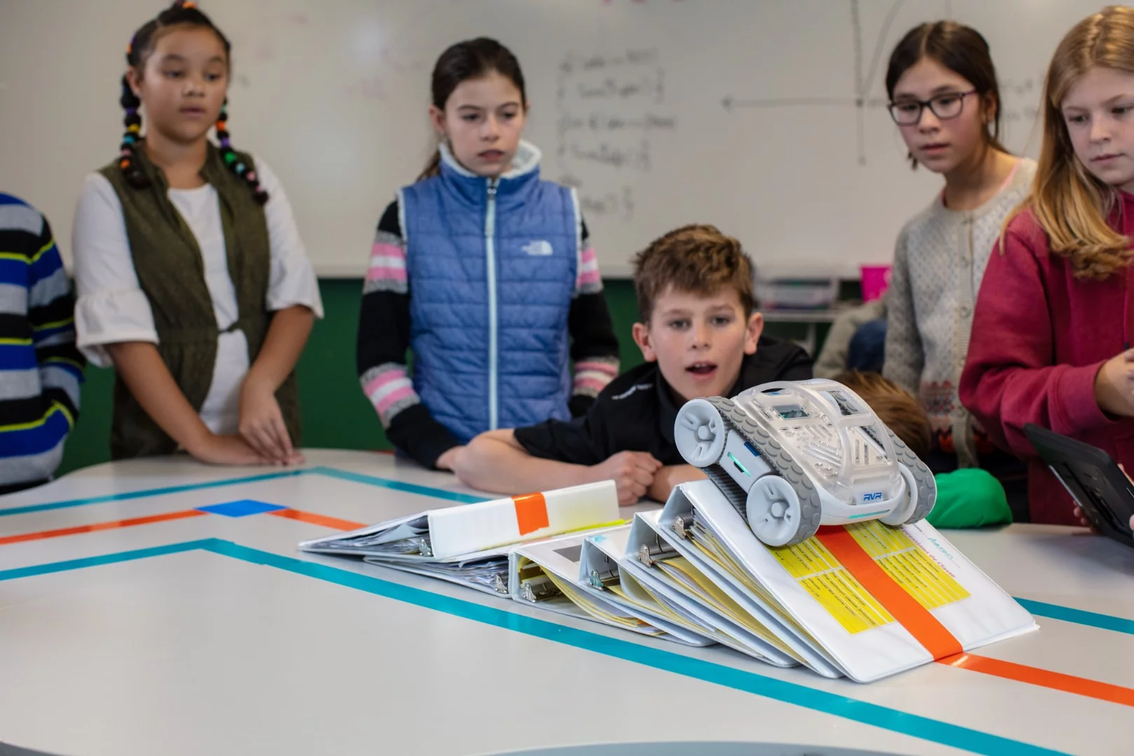 The Sphero Rvr has a ground clearance of 20 mm, with four wheels and grippy rubber tracks making it suitable for traversing all kinds of different terrain