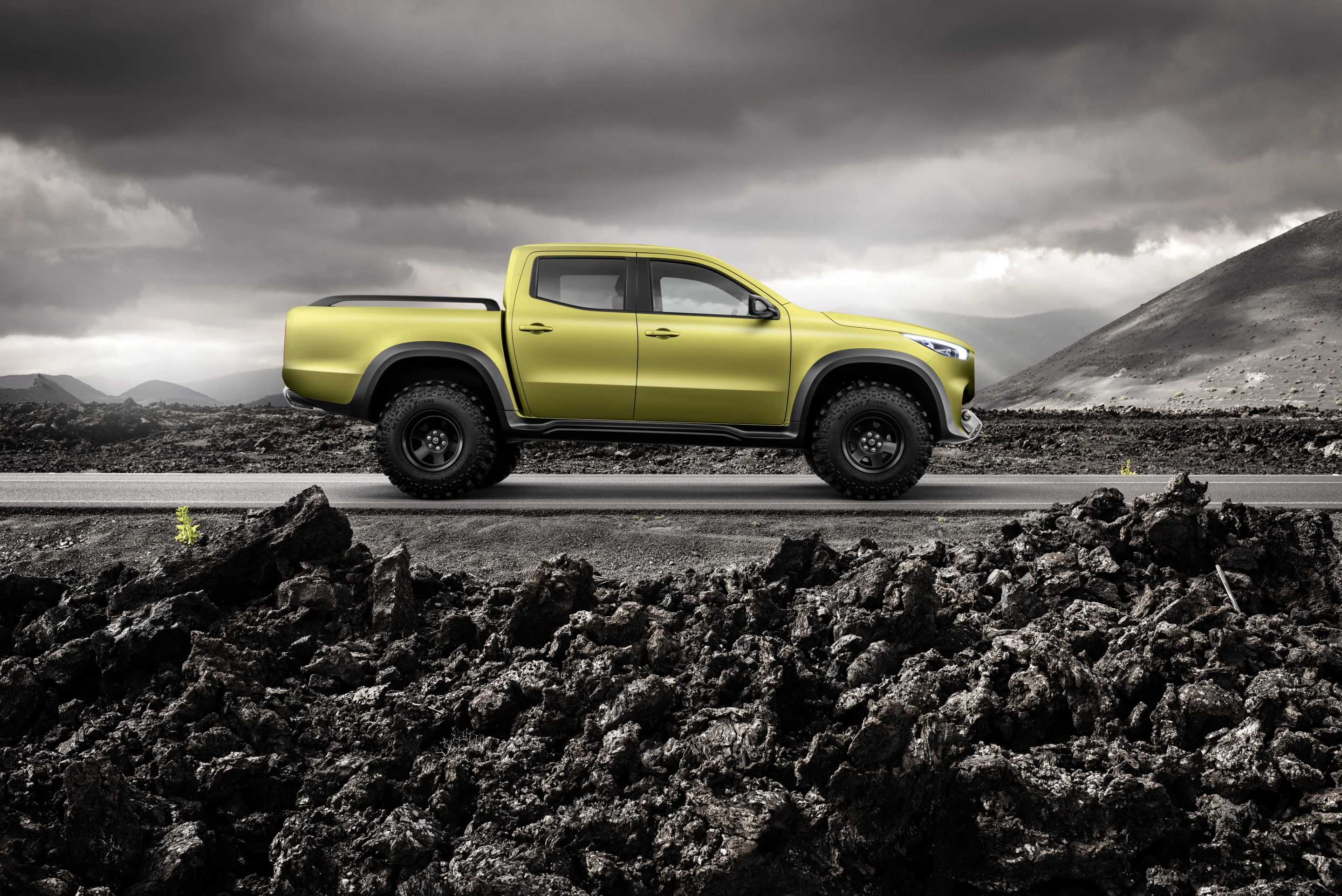 The Mercedes X-Class was shown off in two different trims