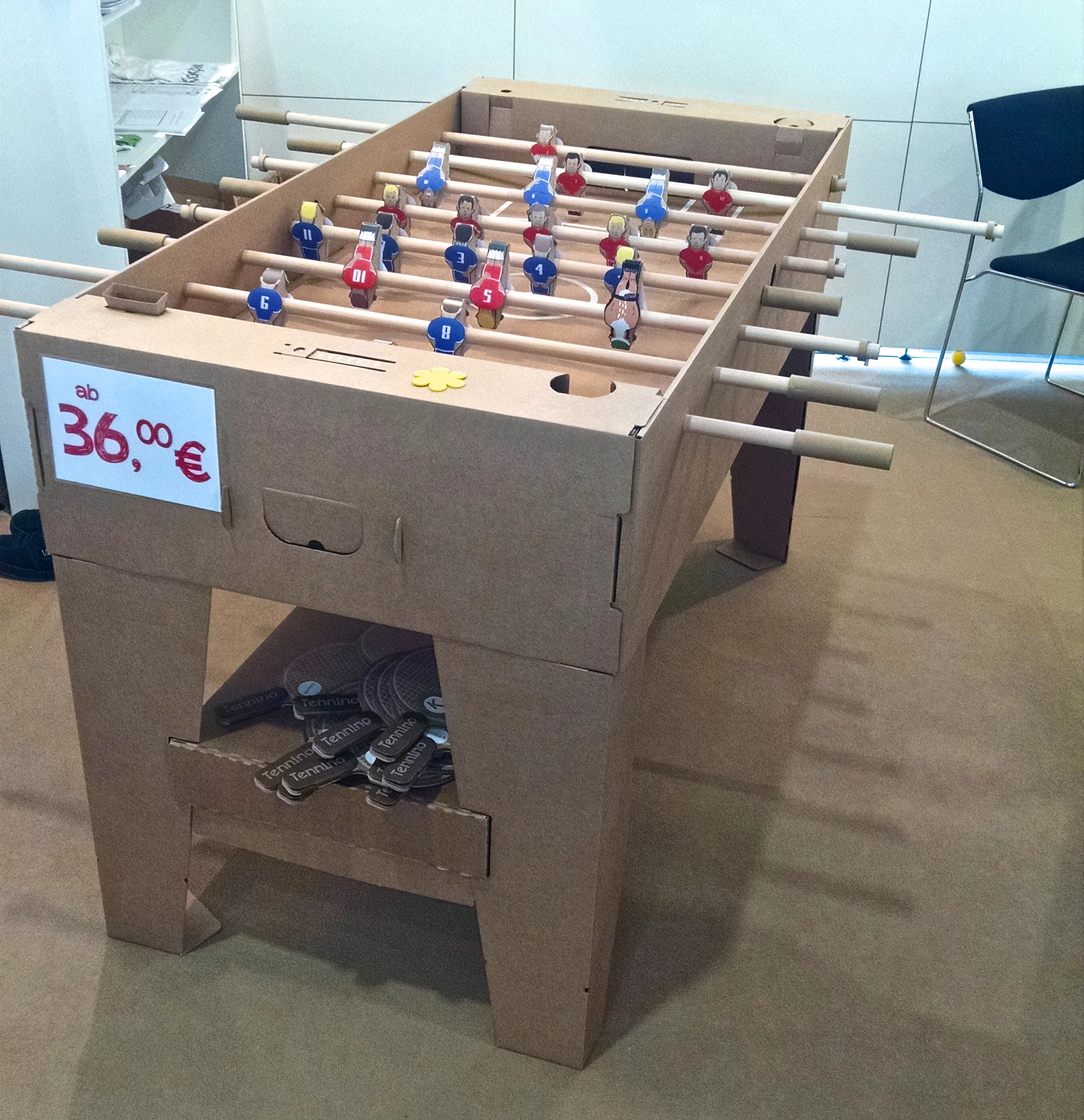 The Kartoni foosball table I took for a test spin (Photo: C.C. Weiss/Gizmag)