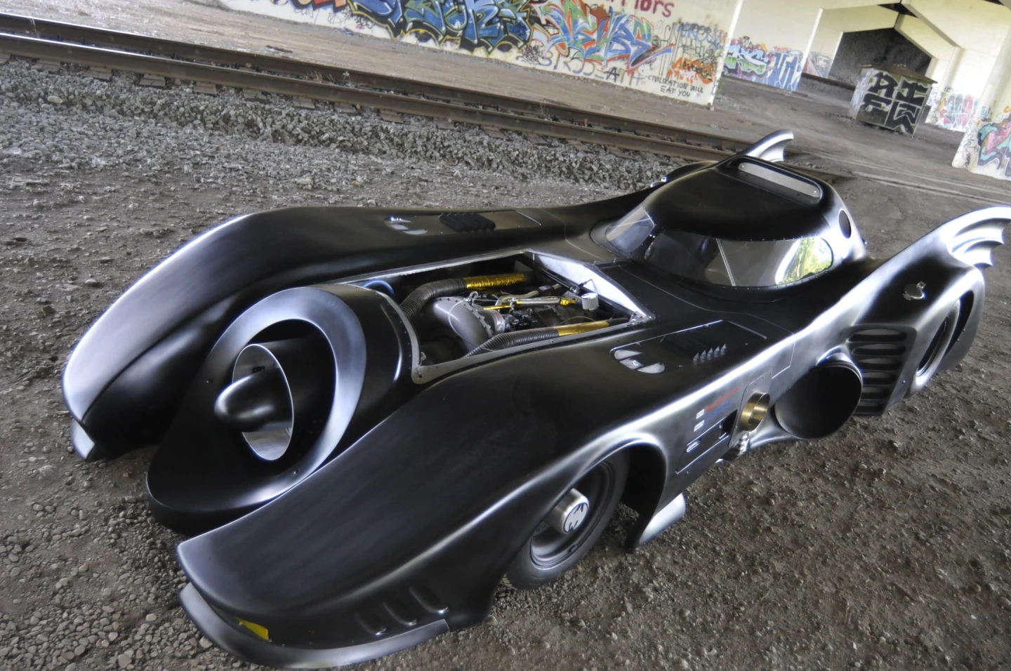 Auto restorer and designer Casey Putsch has built a replica Batmobile, that is powered by an actual jet engine (Photo: Putsch Racing)