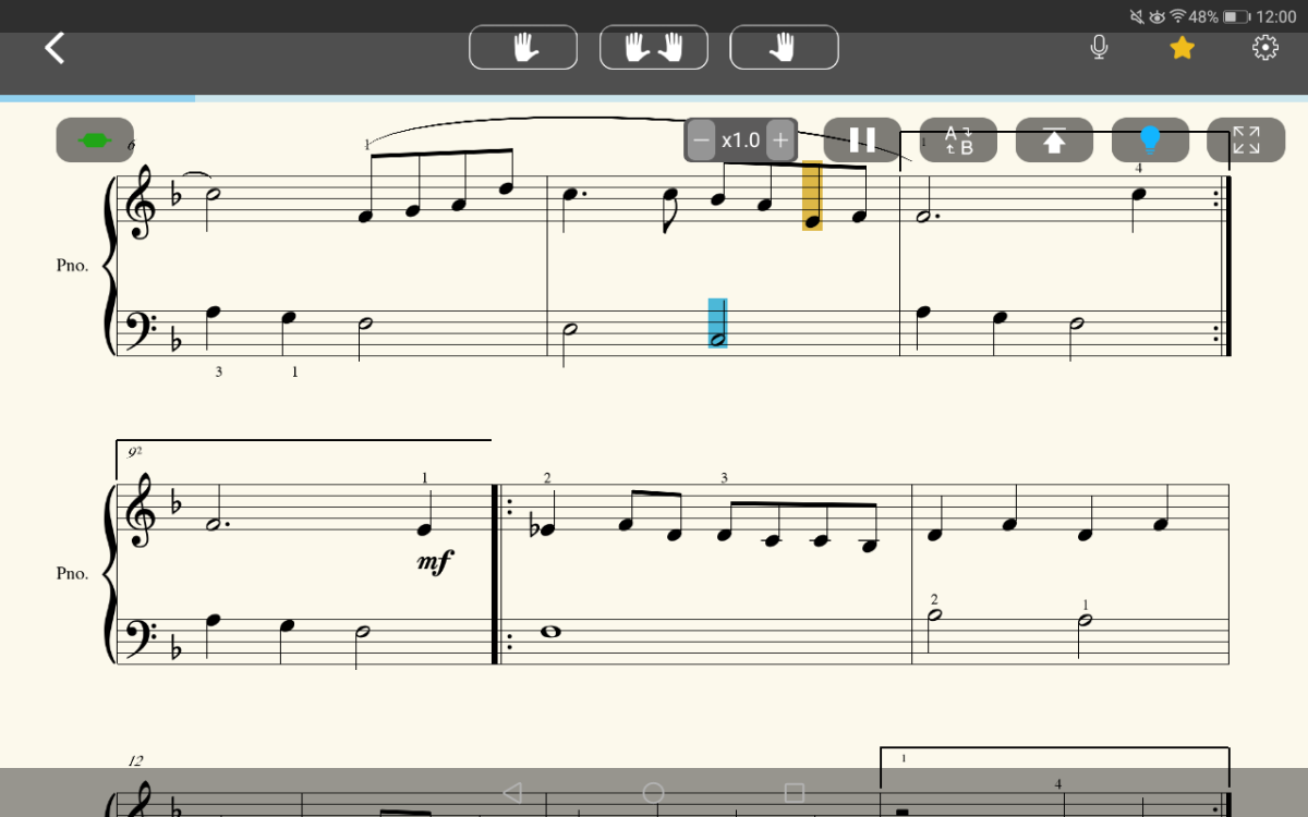 Folks are prompted to play songs in Sheet Music mode, while also learning to read score