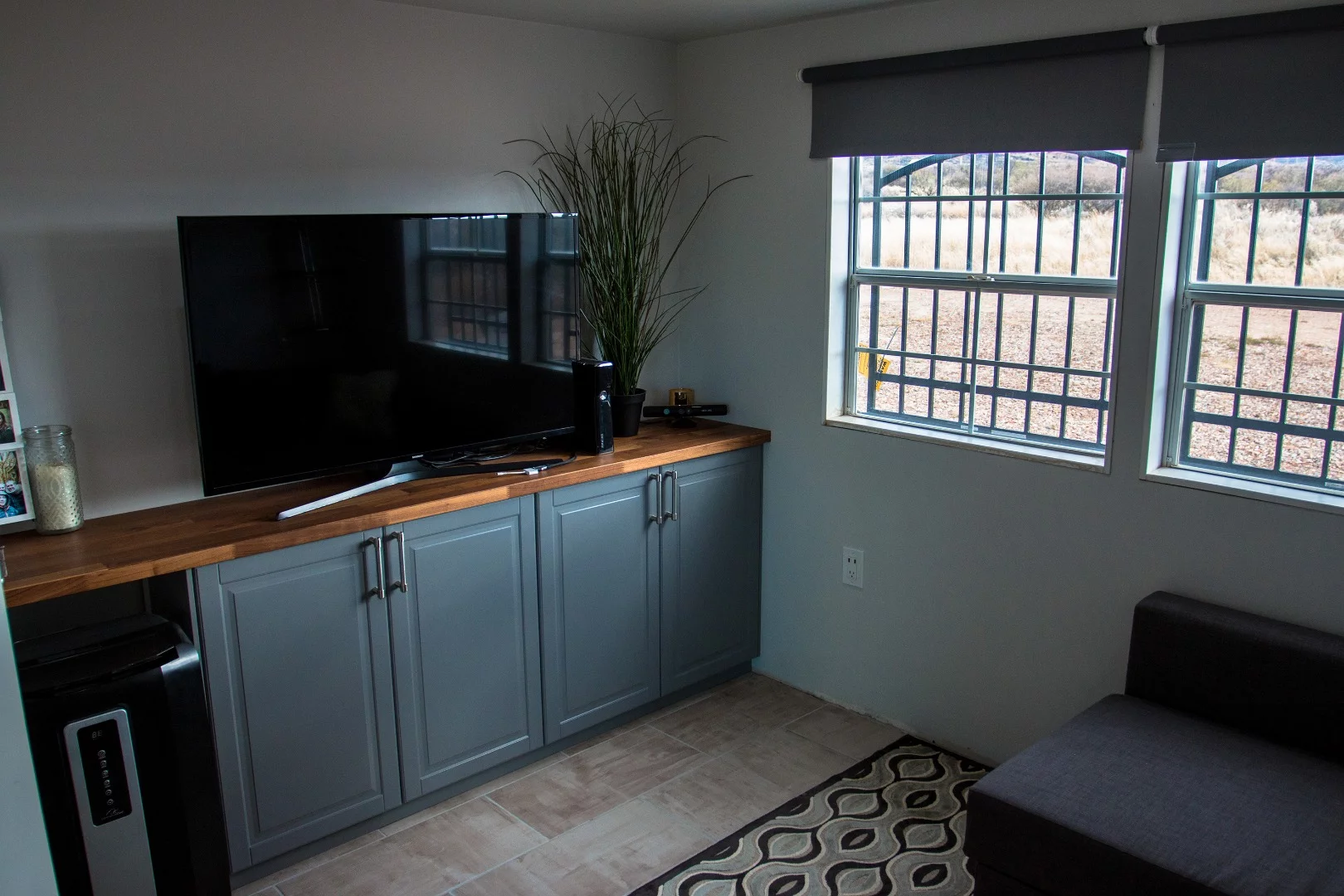 A portable AC unit, a big screen TV, and even an Xbox. All the creature comforts you're used to in your regular home.