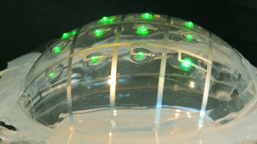 The flexible circuitry in action