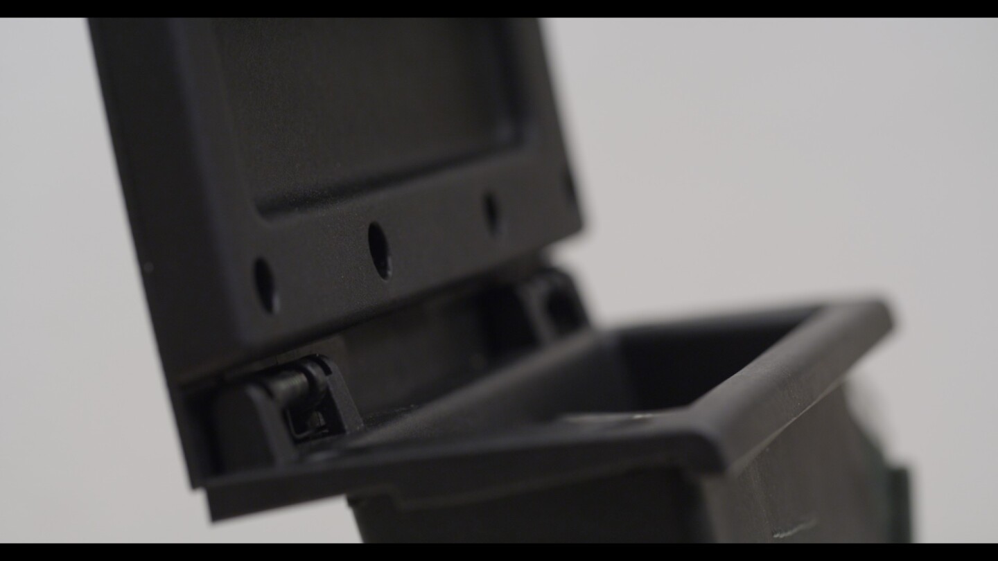 The plastics can be used to make automotive parts such as this interior storage bin