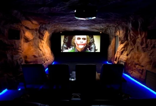 Holy 10ft-wide screen, Batman ... a unique feel to a special home theater