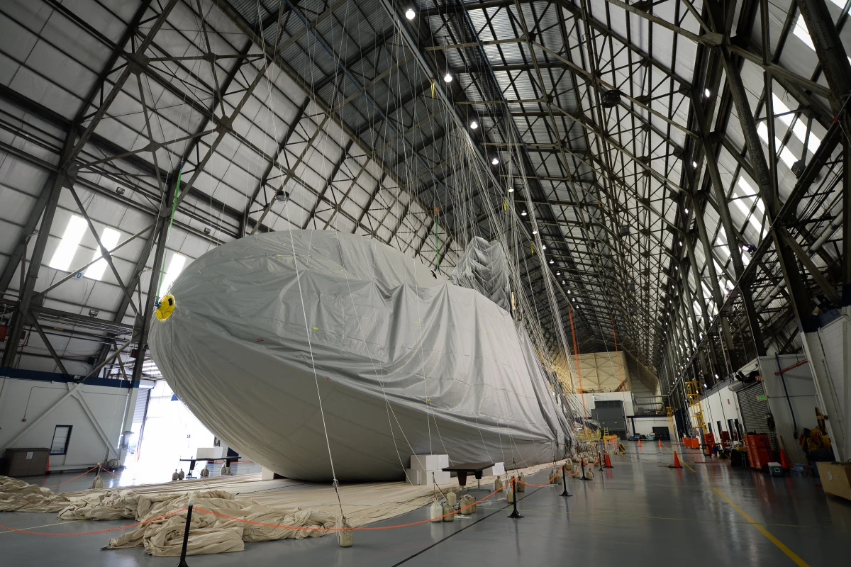 The NT-design takes shape at Goodyear's Wingfoot Lake Hangar in Suffield, Ohio