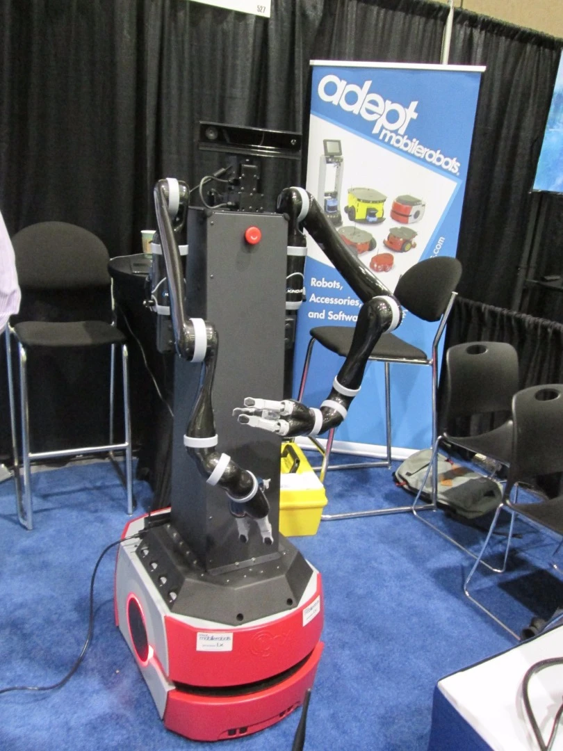 An Adept robot module with manipulators