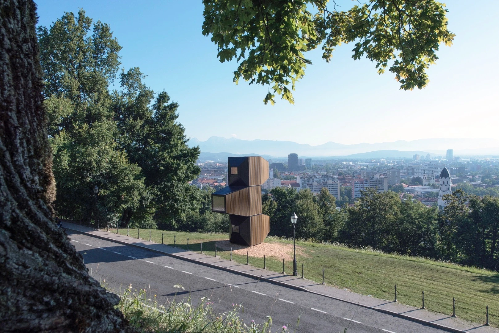 Living Unit on Ljubljana Castle could serve as holiday cabin, shelter, vacation home, or research dwelling