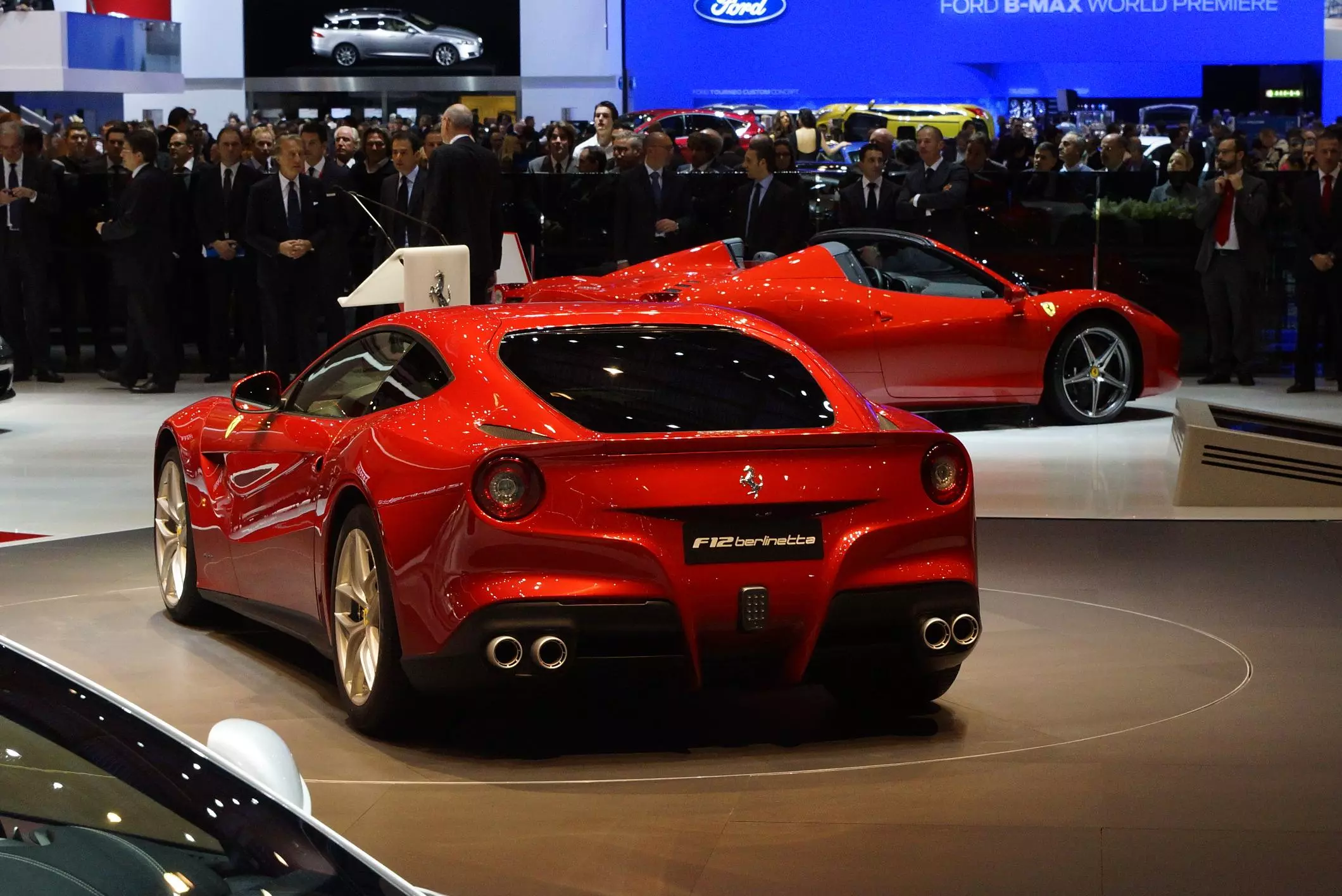 The unveiling of the Ferrari F12berlinetta at the Geneva Auto Show