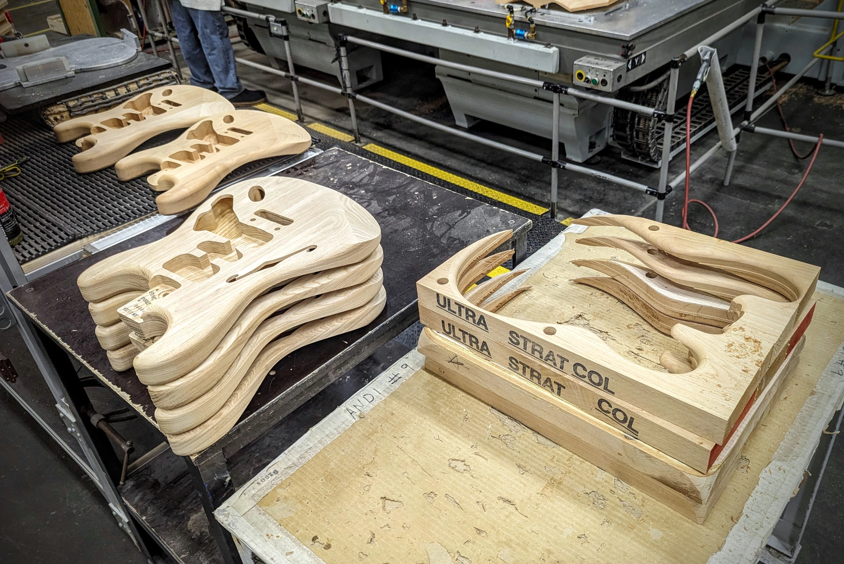 Cut from standard slabs of wood