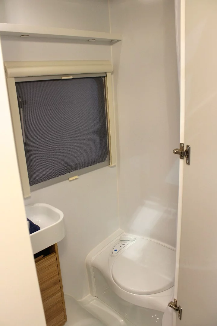 Adria manages to slide a small bathroom into the Action 391 PD