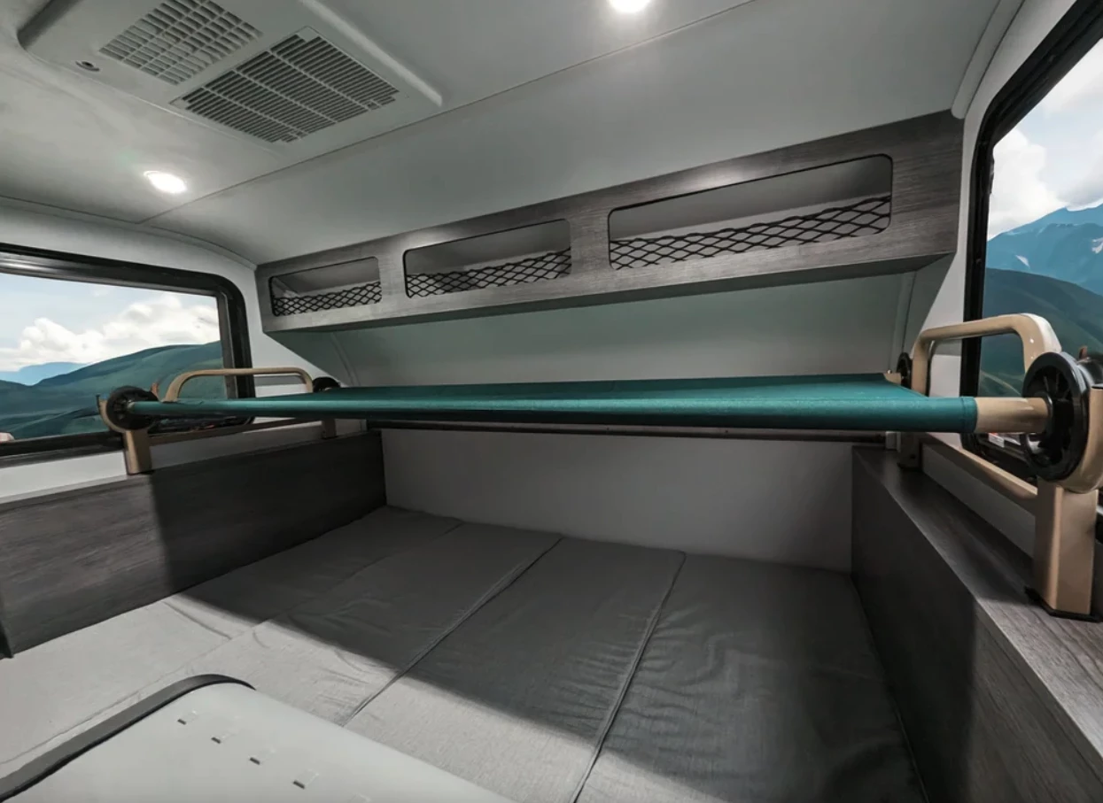 The available Disc-o-Bed cot adds a third berth over the main bed