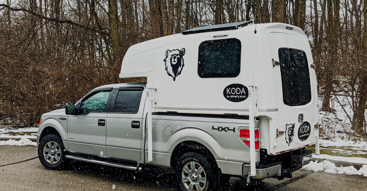 The Grumpy Bear comes standard with a furnace, making it cozy in cold weather