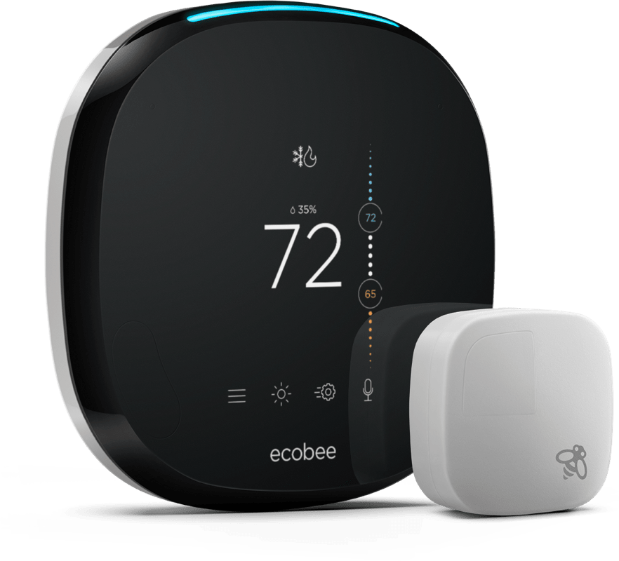 The ecobee4 thermostat has built-in Alexa voice control and includes separate room sensors to help keep the temperature comfortable around the whole house