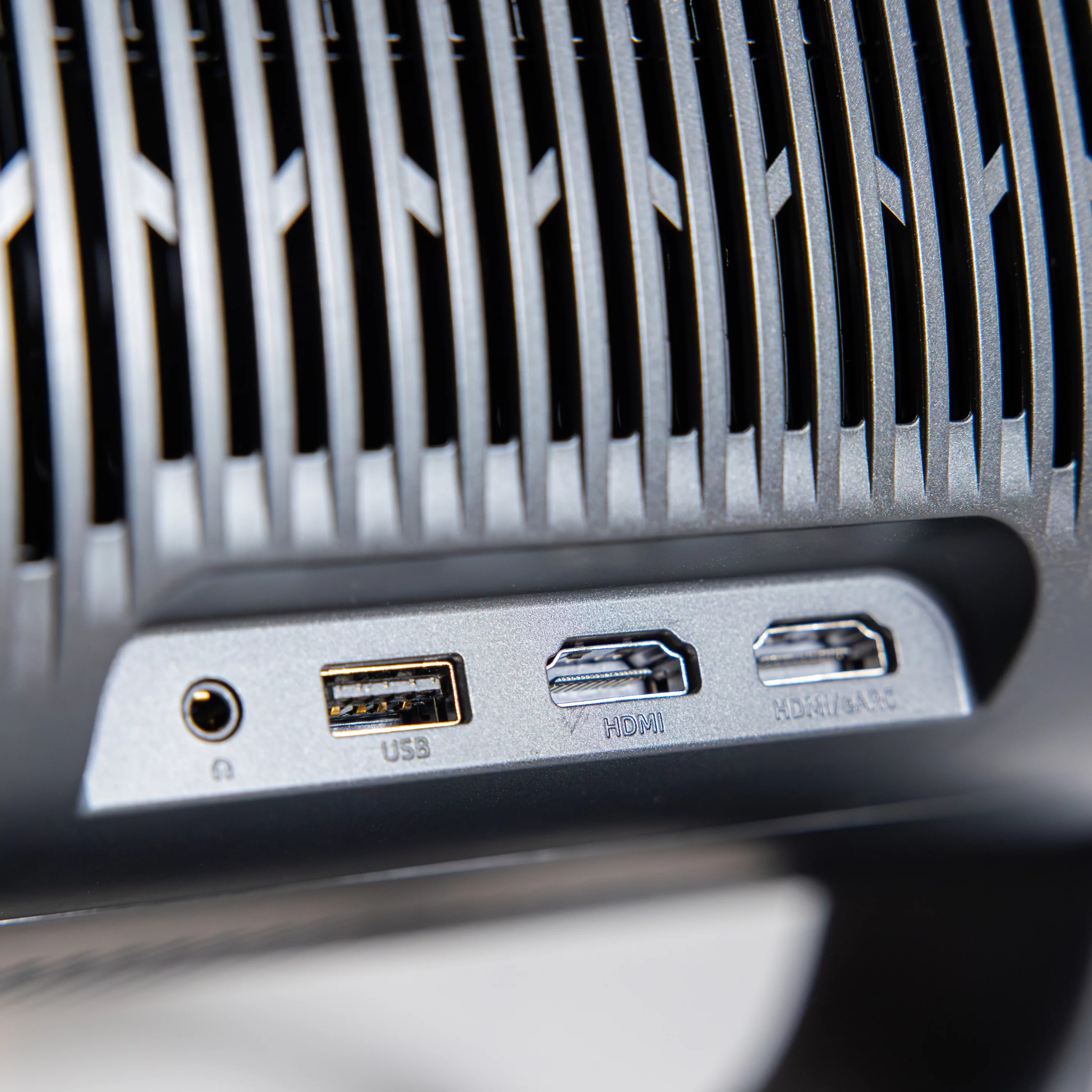 Two HDMI 2.1 ports for cabling up to media sources, one of which supports eARC