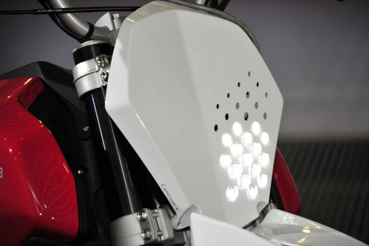Husqvarna's Concept Baja features an LED-array headlight built into the number plate