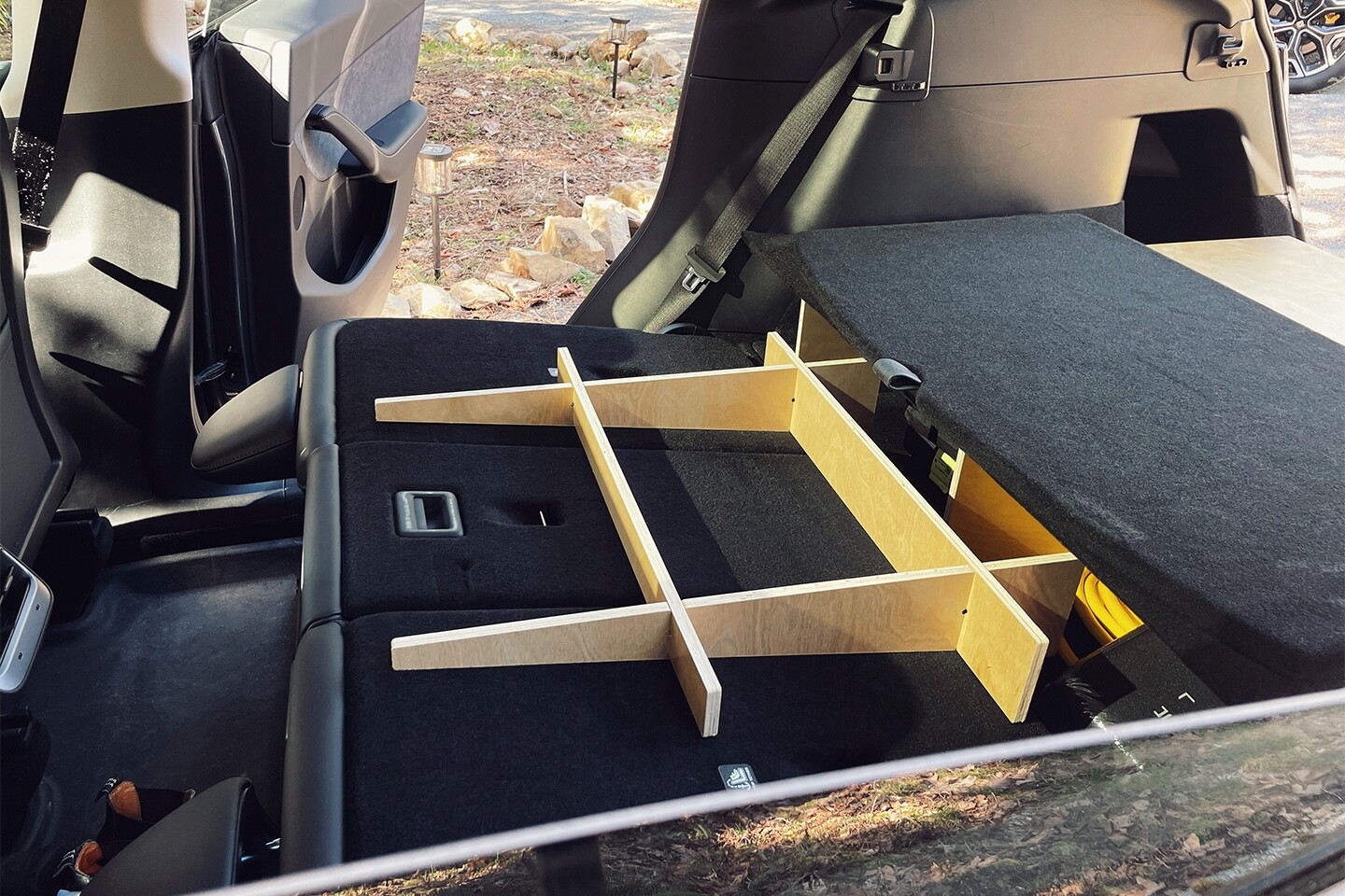The Lite kit's sleeping platform frame, prior to being covered