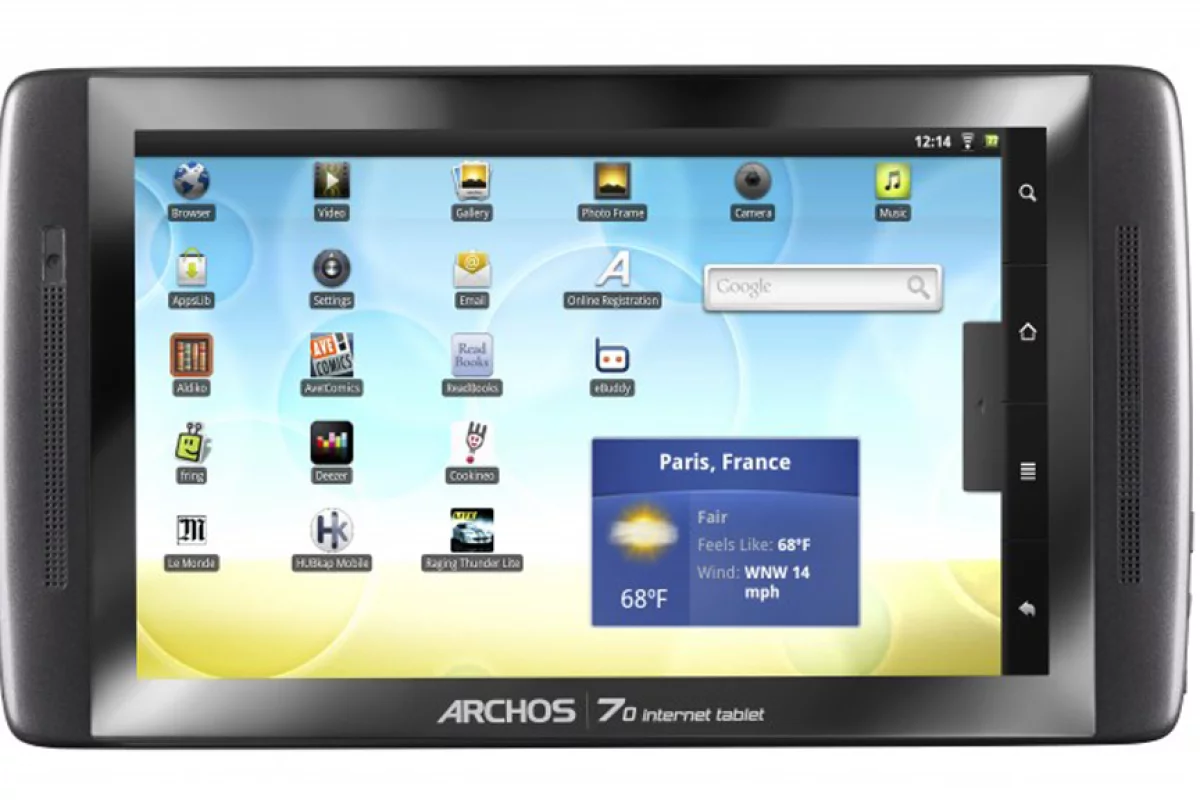 The Archos 70 internet tablet is now available in a 250GB version