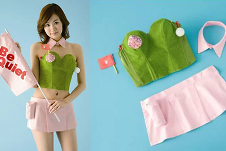 The Nice Cup In Bra provides a unique way for Japanese women to practice their putting
