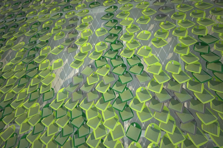 Solar Ivy captures the sun's energy whilst creating a pleasing visual aesthetic(Image by Solar Ivy/SMIT)