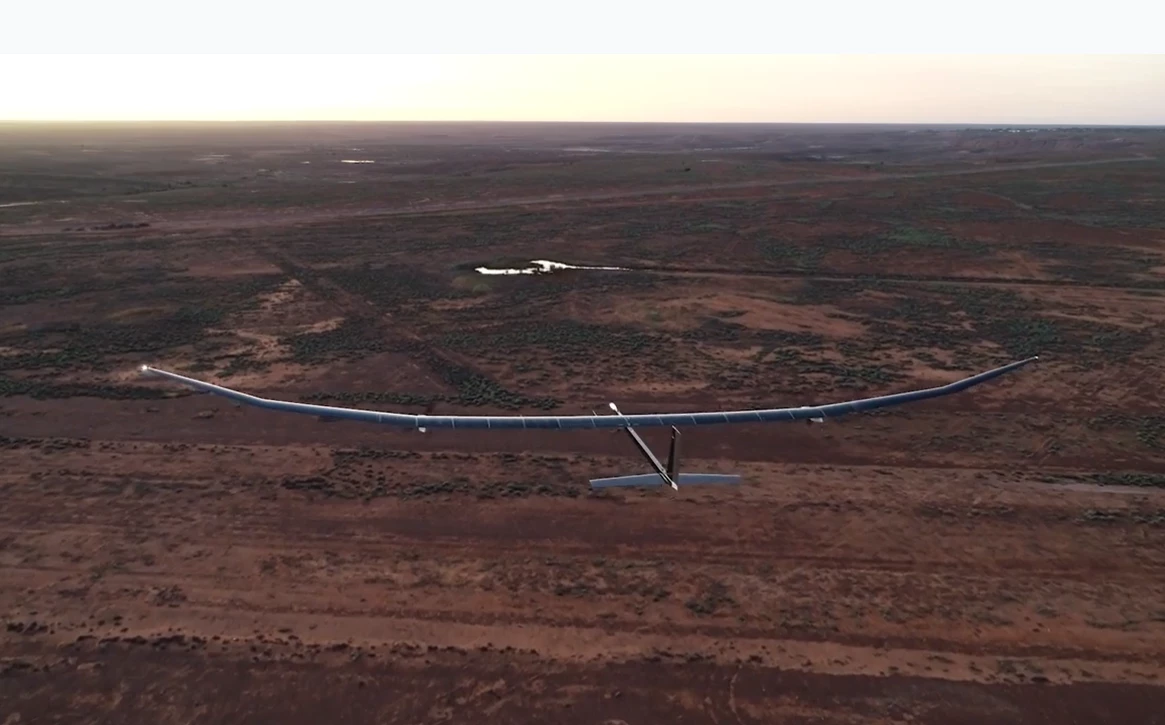 The PHASA-35 making its first flight over the Woomera Test Range in Australia