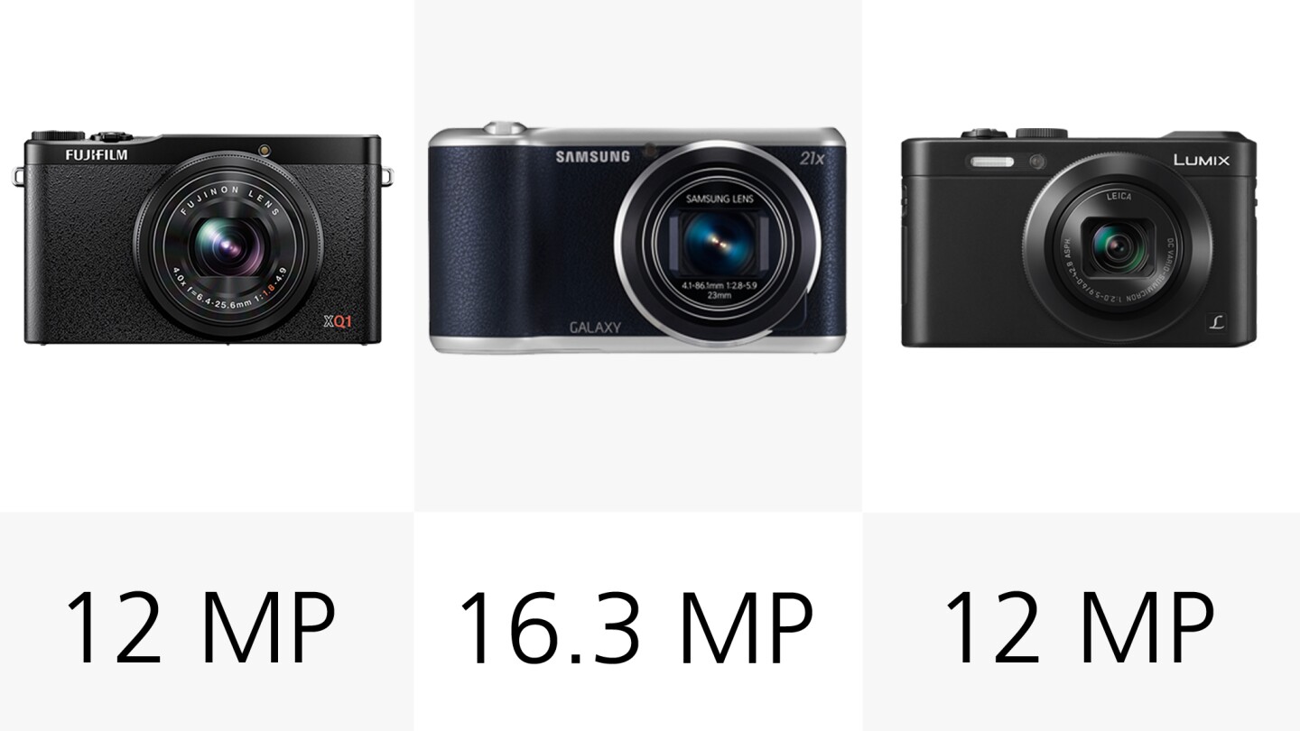 Even the 12-megapixel of the Fujifilm XQ1 and Panasonic LF1 should be enough for most people unless planning to crop heavily or produce very large prints