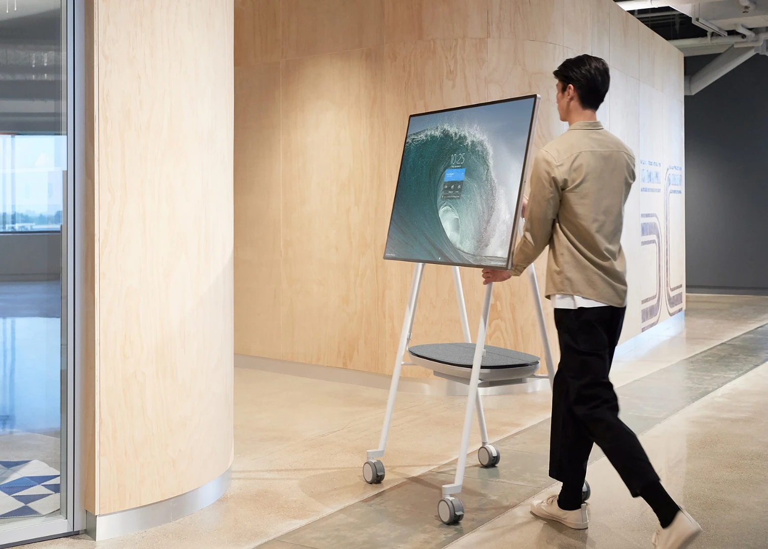One of the new Surface Hub 2S accessories is a portable battery pack for using it away from a wall socket