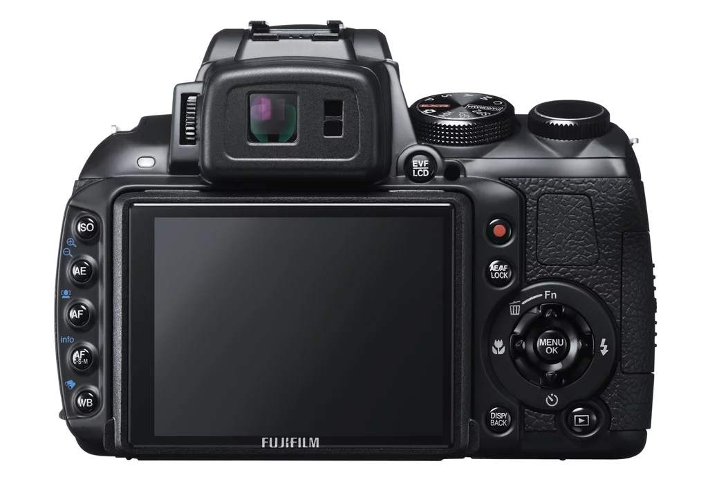 The Fujifilm FinePix HS30 back view