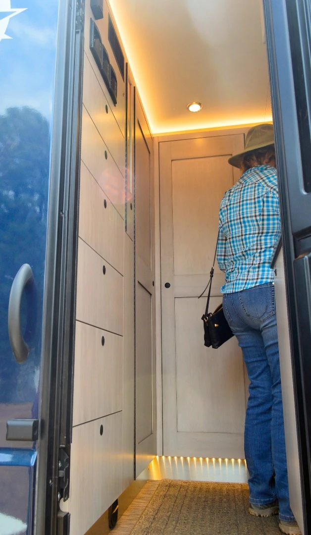 A look inside the doorway of the EarthRoamer XV-LTS