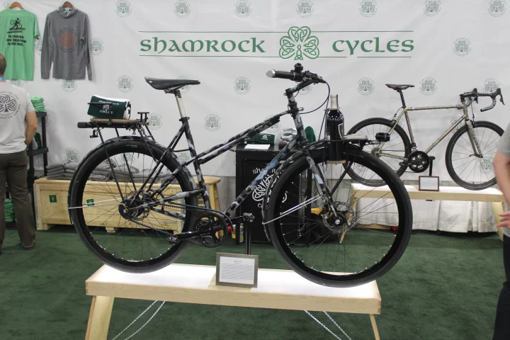 The custom bike on display in Salt Lake City