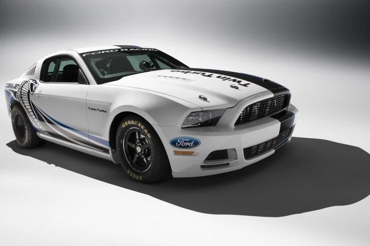 The Mustang Cobra Jet Twin-Turbo Concept in white