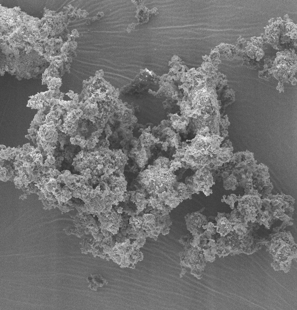 Bioactive glass, as seen through an electron microscope