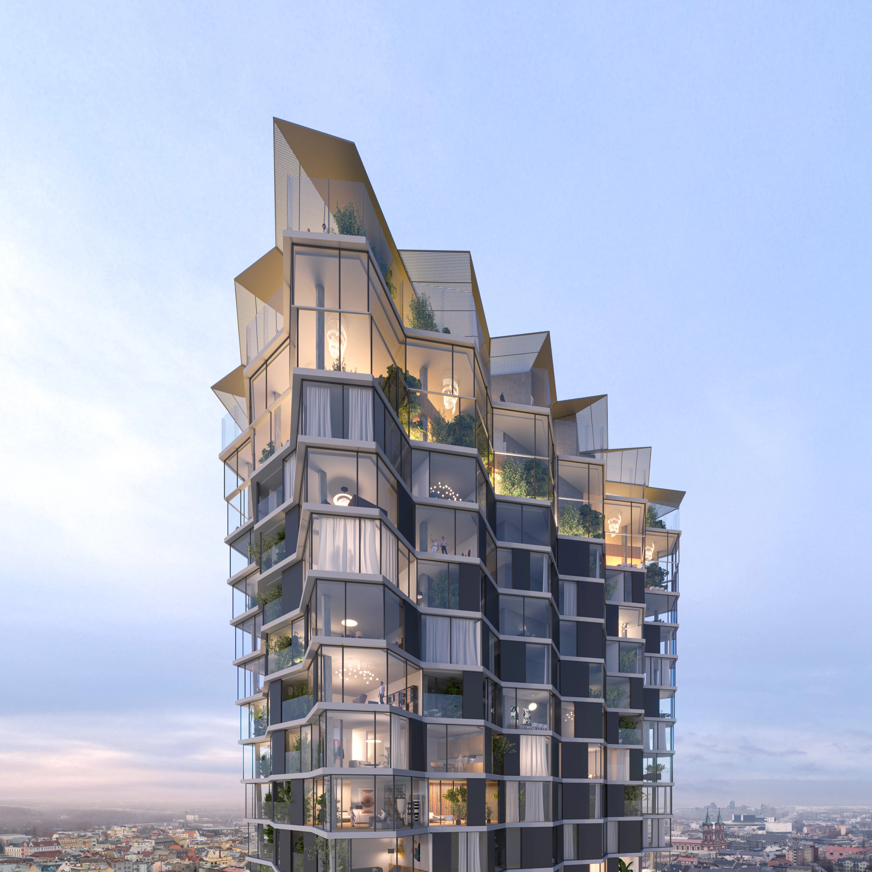 The Ostrava Tower will include 56 floors and a total floorspace of 98,000 sq m (around 1 million sq ft)