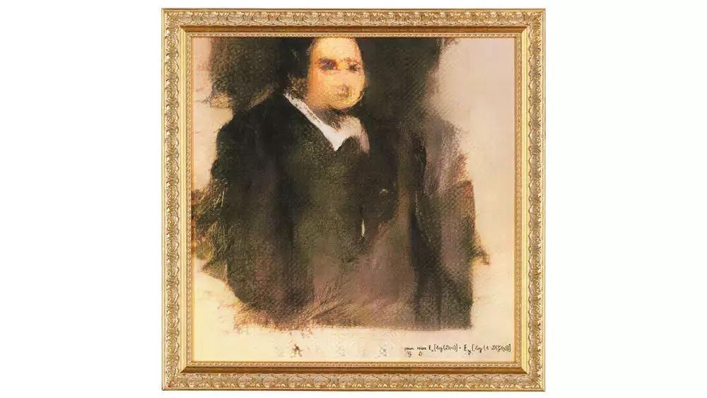 This piece of AI-generated art sold at Christie's auction house for $432,000