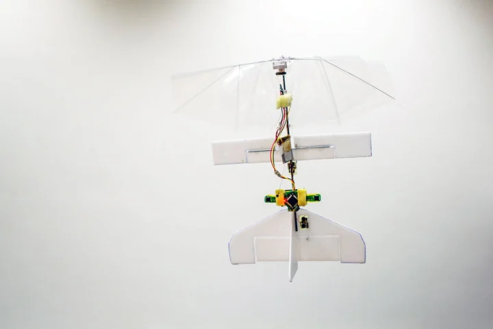 The DelFly Explorer MAV in flight