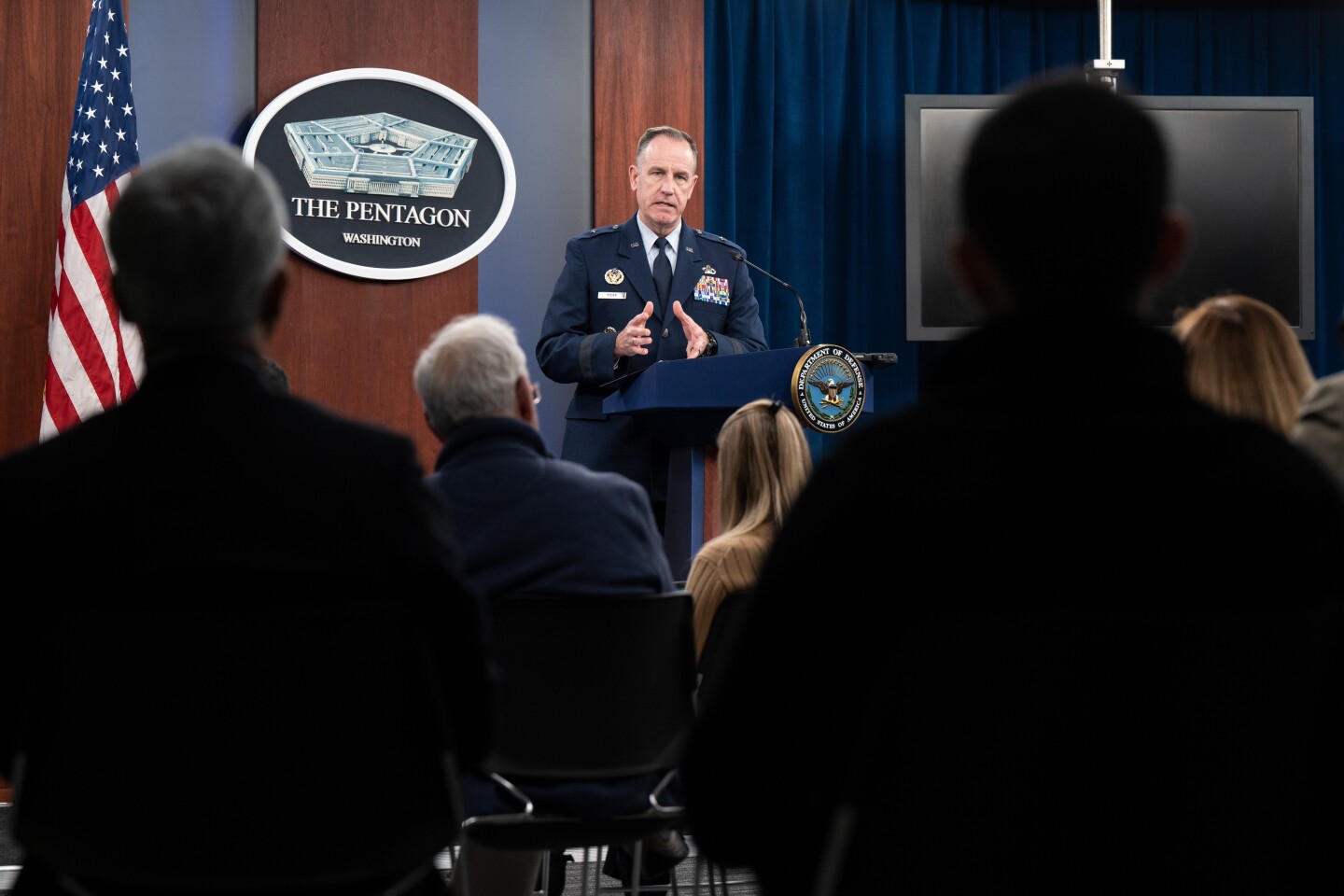Pentagon Press Secretary Air Force Brigadier General Pat Ryder announces training of Ukraine personnel for Patriot Missile System