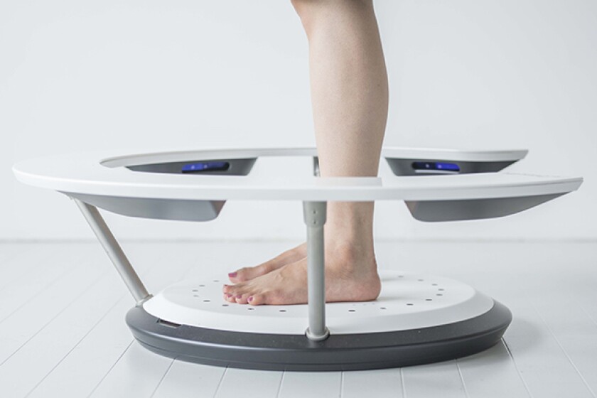 The Foot Digitizer, which customers use in-store to perform a 3D scan of their feet within about 10 seconds