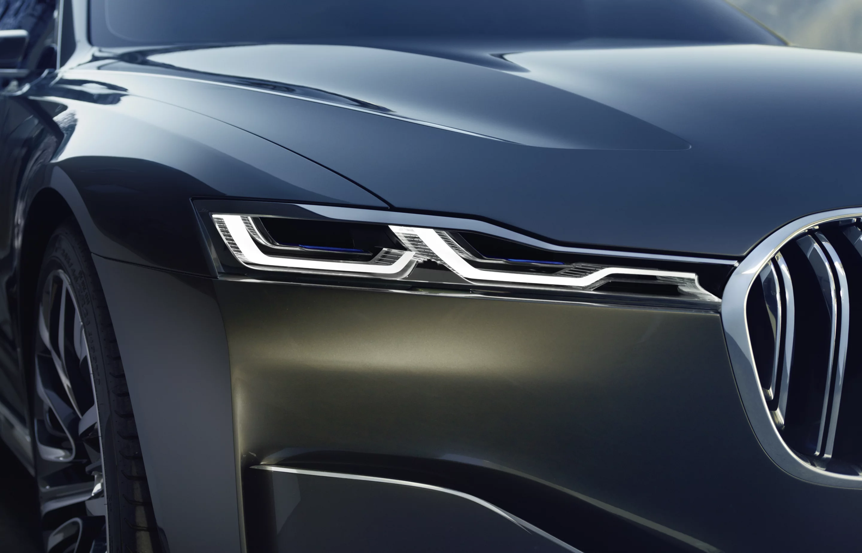 The Vision Future Luxury is equipped with BMW's Laserlight