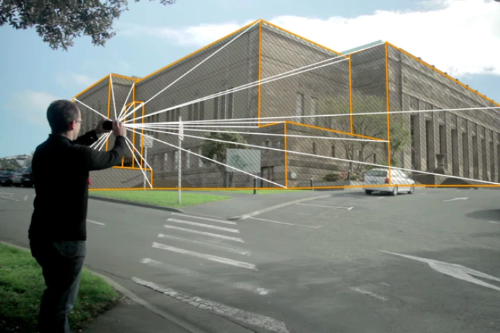 Through the Spike smartphone app, users are able to capture, measure, 3D model and share any object up to 200 yards (183 m) away with what the company says is laser accuracy