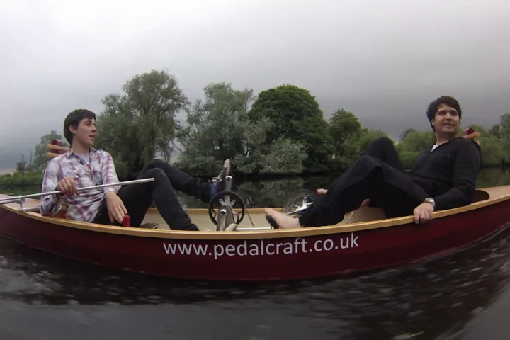 One of the Tandem prototypes hits the water